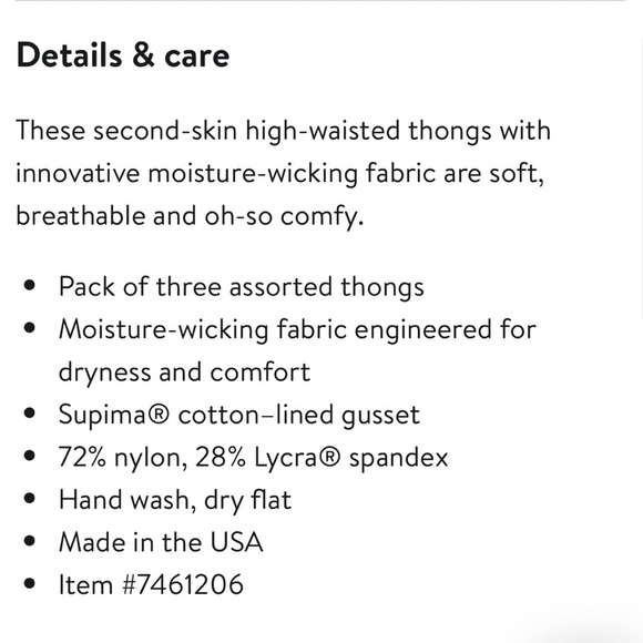 ⭐️NWT,HANKY PANK, BREATHESOFT HI-RISE THONG, Navy Blue, Size Small - Picture 4 of 14